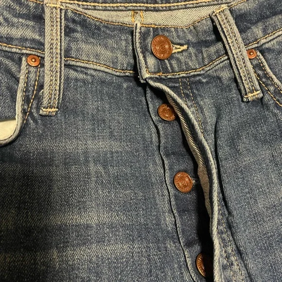 MOTHER Blue Ankle Cropped Jeans - Picture 6 of 9